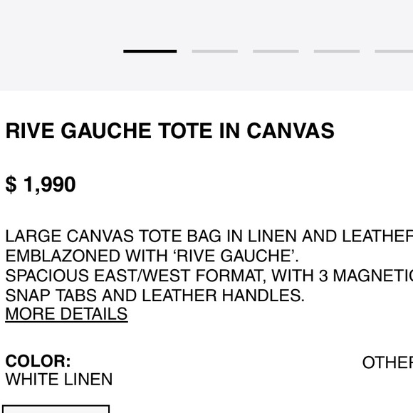 Saint Laurent
Rive Gauche Linen & Leather Tote
Grege Noir Naturel Noir - Picture 2 of 3